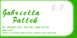gabriella pallek business card